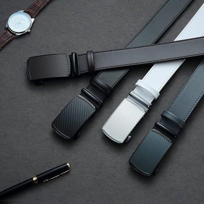 DOOPAI Belt Men, Ratchet Dress Adjustable 1 3/8" Sliding Leather Designer, Size Length Can be Cut, with Gift Box
