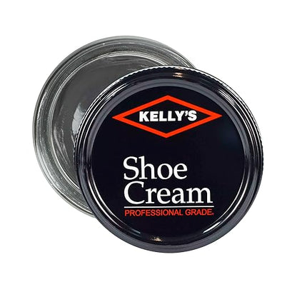 Kelly's Charcoal Grey Shoe Polish 1.5 oz - Professional Leather Shoe Cream