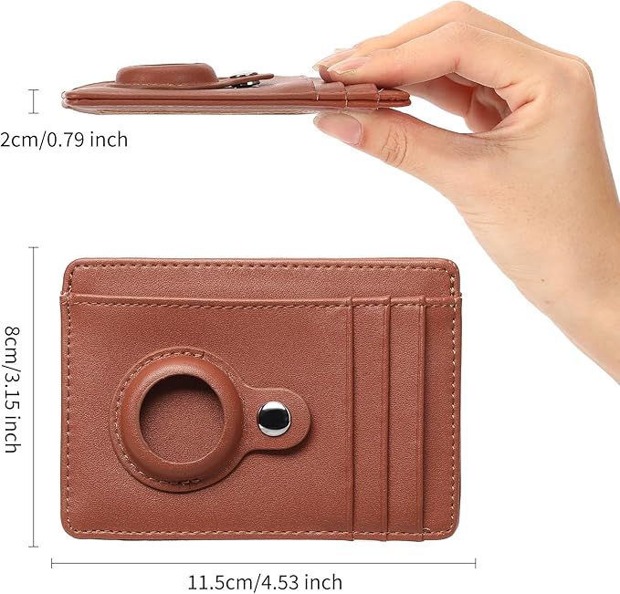 Slim Minimalist Wallet PU Genuine Leather Carbon Fiber RFID Blocking Front Pocket Wallet for Men Women Lightweight Credit Card Holder
