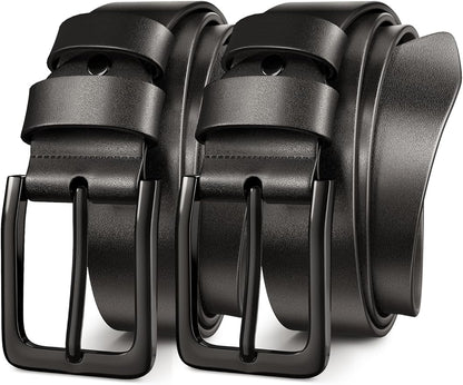 Mens Dress Belt,Genuine Casual Leather Belts for Men 1.5" Width