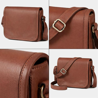 11 inch Small Crossbody Shoulder Genuine Leather iPad/Tablet Vintage Messenger Bag For 10.5 inch iPad Pro for Women & Men