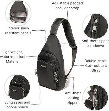 Baggallini womens Securtex Anti-theft Daytripper Sling