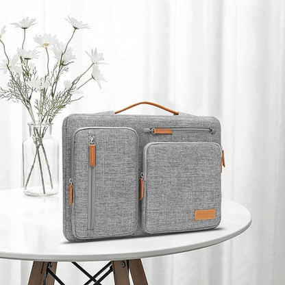 MOSISO 360 Protective Laptop Case 14 inch, 14 inch Laptop Sleeve Compatible with HP Lenovo Dell ASUS Acer, HP, Dell Latitude, Lenovo, Side Open Carrying Case with 4 Zipper Pockets&Handle, Gray