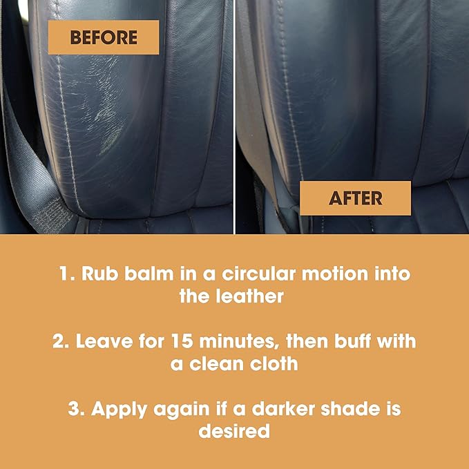 Furniture Clinic The Original Leather Recoloring Balm Pine Green Leather Dye for Furniture, Couches & Car Seats - Restore Scratched, Faded, & Damaged Surfaces