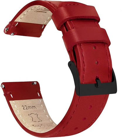 BARTON WATCH BANDS - Top Grain Leather Watch Bands Compatible with Apple Watch Models - 1, 2, 3, 4, 5, 6, 7, 8, 9, 10, SE, Ultra & Ultra 2