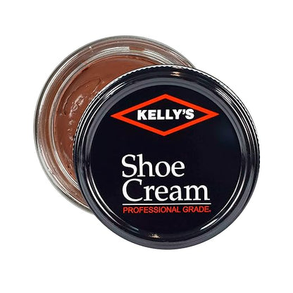 Kelly's Medium Brown Shoe Polish 1.5 oz - Professional Leather Shoe Cream