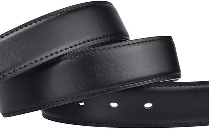Men's Dress Belt Black Leather Belts for Jeans