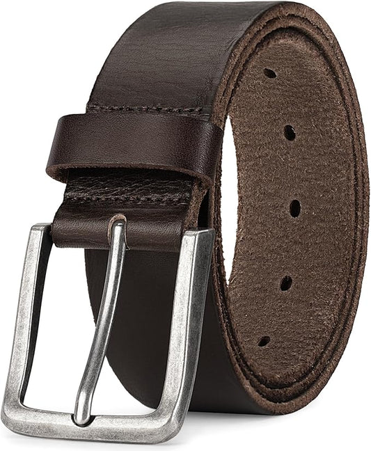 Thicken Full Grain Leather Mens Belt Heavy Duty Mens Work Belt Mens Belt High Hardness Buckle Packed In Gift Box