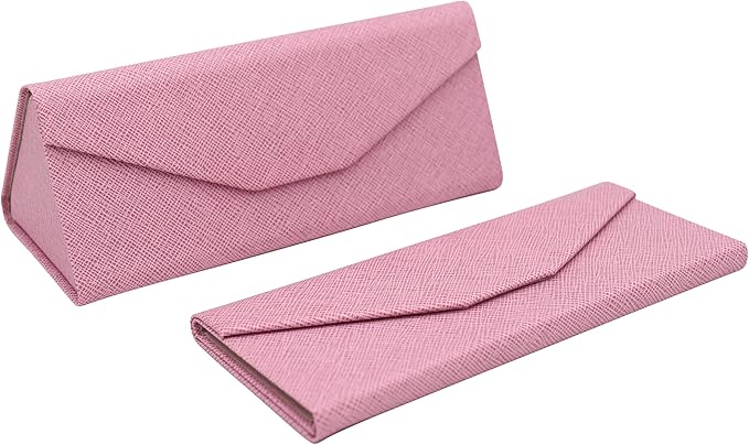Real Sic Glasses Case for Men and Women - Magnetic Folding Hard Shell Sunglass Holder - Inspired by Solid Color