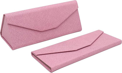Real Sic Glasses Case for Men and Women - Magnetic Folding Hard Shell Sunglass Holder - Inspired by Solid Color