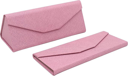 Real Sic Glasses Case for Men and Women - Magnetic Folding Hard Shell Sunglass Holder - Inspired by Solid Color