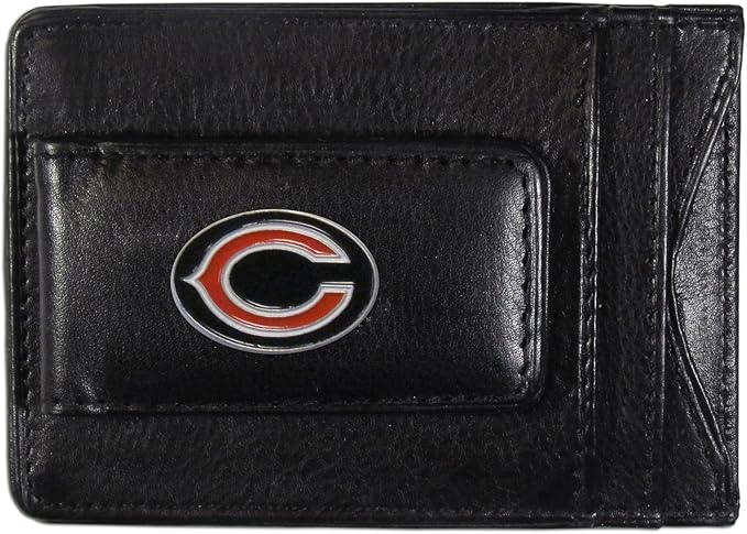 NFL Leather Money Clip Cardholder