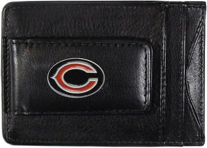NFL Leather Money Clip Cardholder