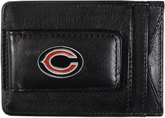 NFL Leather Money Clip Cardholder