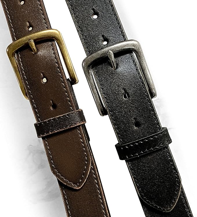 BS57 Classic Vintage Casual Jean Replacement Belt Strap or Belt 1-1/2"(38mm) Wide, Multi-Style Options