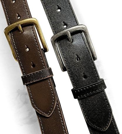 BS57 Classic Vintage Casual Jean Replacement Belt Strap or Belt 1-1/2"(38mm) Wide, Multi-Style Options