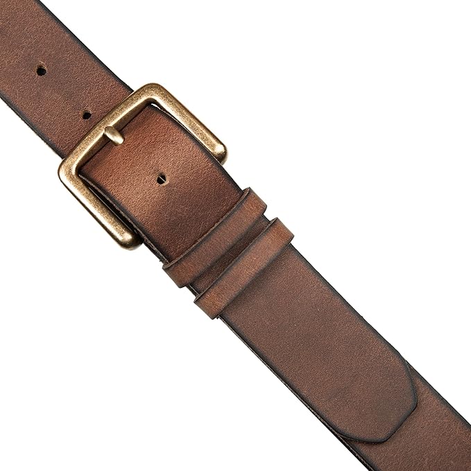 Lucky Brand Men's Jeans Leather Belt| Classic| Casual| Dress| Everyday| American Heritage| Genuine Leather| Metal Buckle