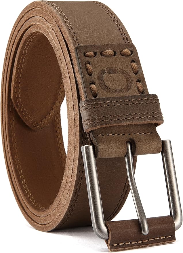 CHAOREN Full Grain Leather Belt for Men, Work Belts for Men Heavy Duty, Daily Wear for Jeans Pants