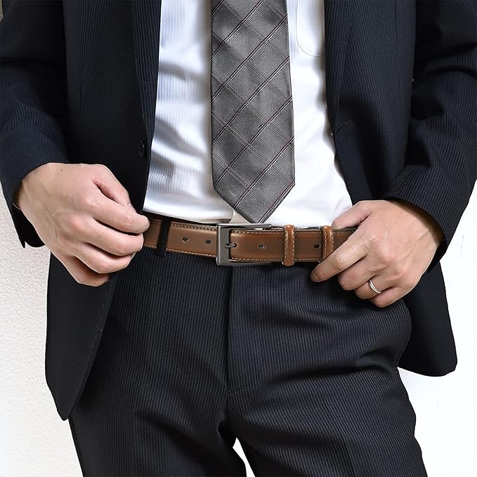 CHAOREN Mens Belts Leather Gift for Men - Ideal Match for Mens Dress Shoes