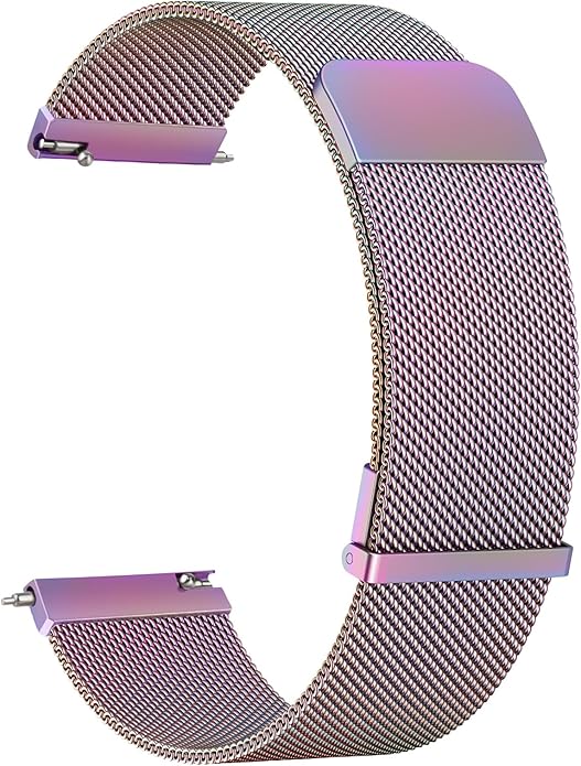 Vanjua 20mm 22mm Watch Band for Women Men, 20mm 22mm Quick Release Stainless Steel Metal Mesh Loop Adjustable Magnetic Replacement Wristbands Straps Bands