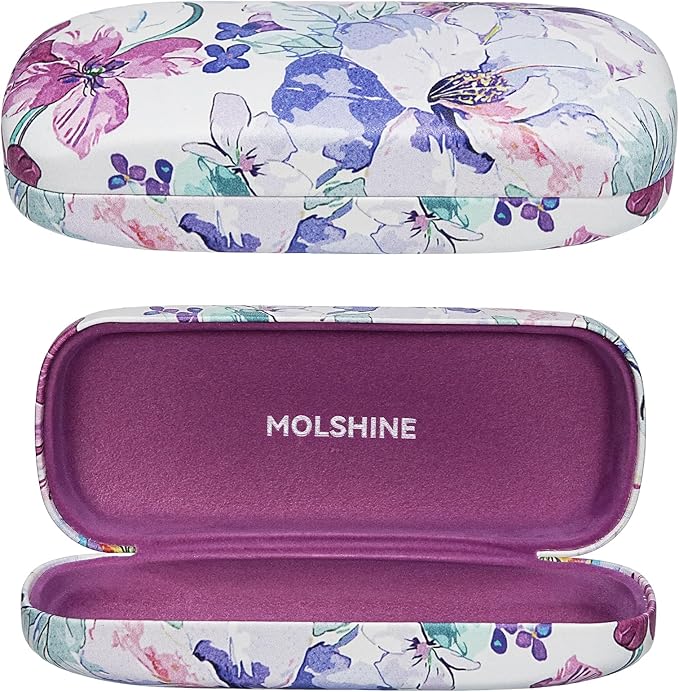 molshine Hard Shell Sunglasses Case, Classic Large Glasses Case for Women Men, Sunglass Eyeglasses