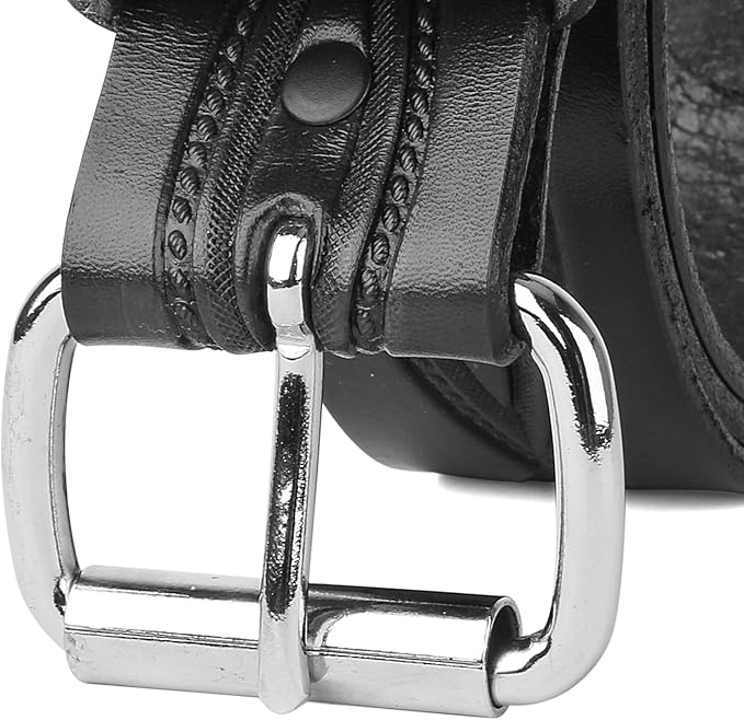 F&L CLASSIC Men's full Grain Vintage Distressed leather Belt,easy to change Roller buckle,1.5" Wide,USA,