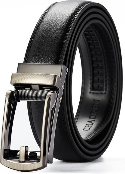 CHAOREN Mens Dress Belt - Ratchet Belt Leather 1 1/4" Comfort Click - Perfect Companion to Mens Dress Shoes