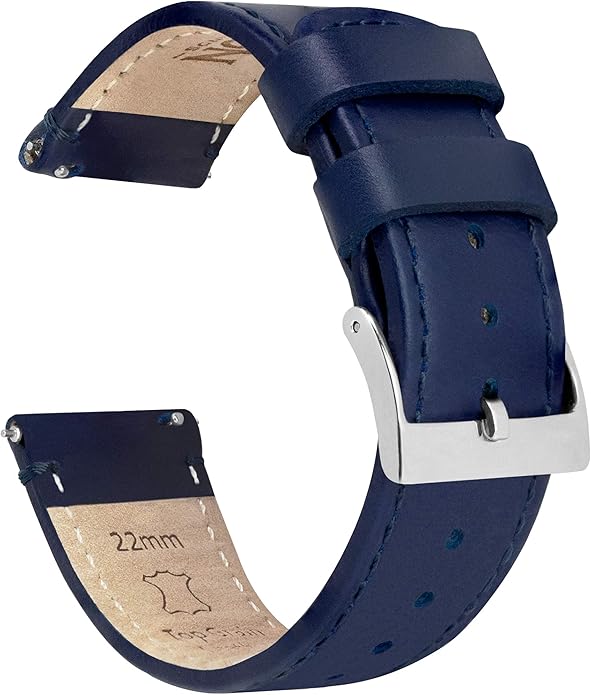 BARTON WATCH BANDS - Top Grain Leather Watch Bands Compatible with Apple Watch Models - 1, 2, 3, 4, 5, 6, 7, 8, 9, 10, SE, Ultra & Ultra 2