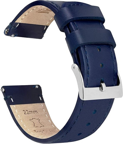 BARTON WATCH BANDS - Top Grain Leather Watch Bands Compatible with Apple Watch Models - 1, 2, 3, 4, 5, 6, 7, 8, 9, 10, SE, Ultra & Ultra 2