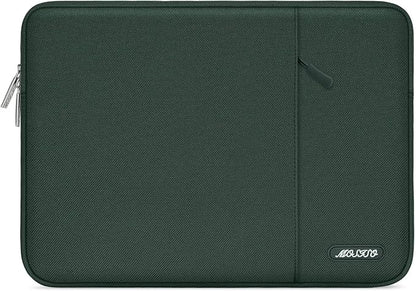 MOSISO Laptop Case 13 inch, Laptop Sleeve Compatible with MacBook Neo/Air/Pro 13 inch with A18/M5/M4/M3/M2/M1 Chip 2026-2016, Polyester Vertical Computer Sleeve Bag with Pocket, Midnight Green