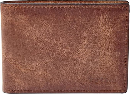 Fossil Men's Leather Slim Minimalist Bifold Front Pocket Wallet for Men