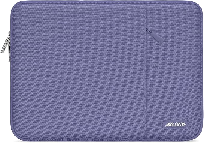 MOSISO Laptop Case 15 inch, 15 inch Laptop Sleeve Compatible with MacBook Air M5 A3448 M4 A3241 M3 A3114 M2 A2941 2026-2023, Dell XPS, Polyester Vertical Computer Sleeve Bag with Pocket, Lavender Gray