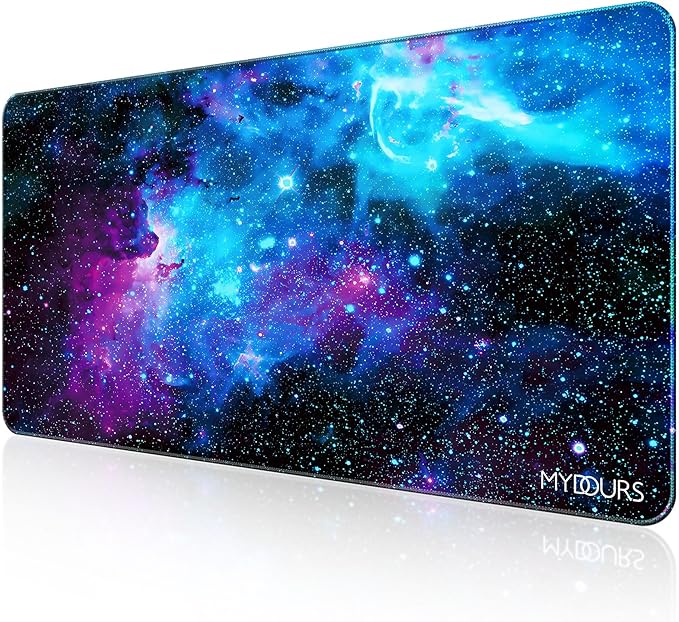 Mydours 48" x 24" Gaming Mouse Pad - Huge Mouse Pad XXXL, Non-Slip Rubber & Smooth Fabric Full Desk Pad, Computer Pad Protector, Extended Desk Mat for Office, Home Writing & Working (Universe)