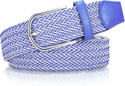 XZQTIVE Braided Belt Stretch Belt for Men and Women Multicolored Woven Golf Belt Elastic Jean Belts