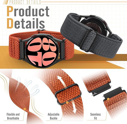 Runostrich 22mm Quick Release Elastic Band Compatible with Samsung Galaxy Watch 3 45mm/Garmin Venu 4 45mm/3 45mm/Venu 2/Vivoactive 4/Forerunner 570(47mm)/255/265/Amazfit Helio/Bip 6/5/Balance 2