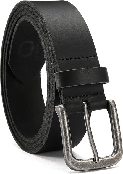 CHAOREN Mens Belts Leather - 35mm Genuine Leather Belt for Jeans - Men Gift for Casual Dress