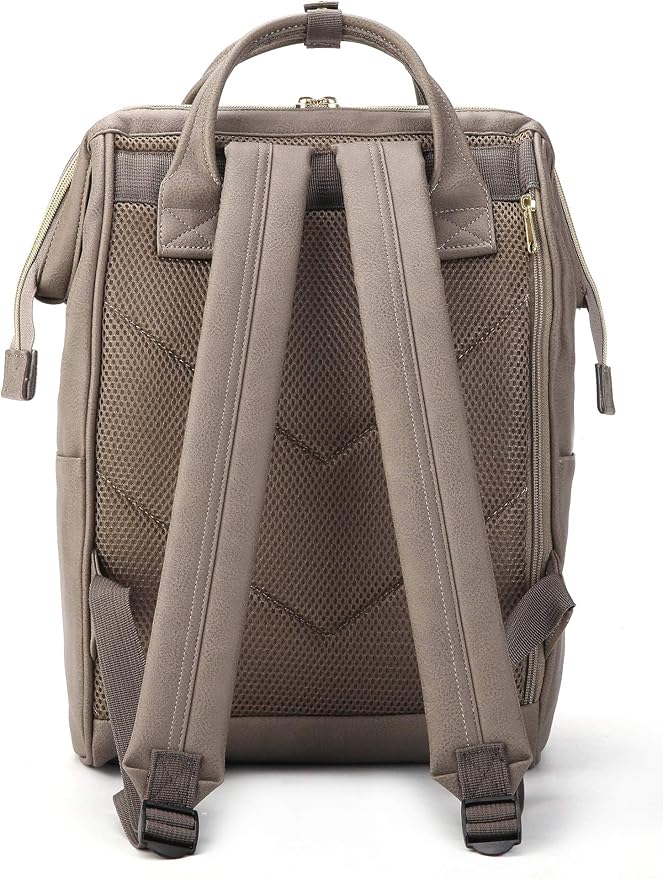 Kah&Kee Leather Backpack for Women and Men 15-inch Laptop Bag | Teacher Professional, Diaper Bag Backpack, Ideal for Work, School, Nurse, College & Travel (Dark Gray, Medium)