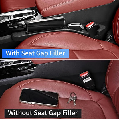Car Seat Gap Filler, Car Seat Accessories, Car Organizers and Storage with Phone Holder, Car Organizer Fit Sedan SUV Truck Red Set of 2