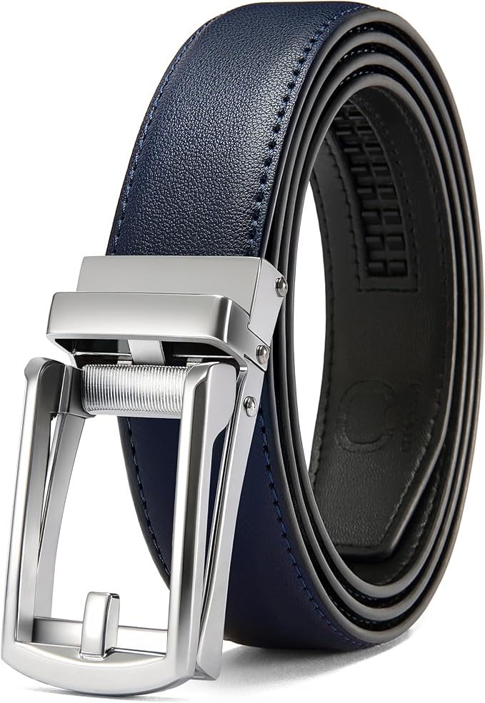 CHAOREN Mens Dress Belt - Ratchet Belt Leather 1 1/4" Comfort Click - Perfect Companion to Mens Dress Shoes