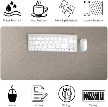 Bloss Pearl Gray Desk Mat 31.5"x15.7", Desk Matt for Desktop, Waterproof Large Desk Pad, Computer Mat for Office/Home/Decor/Christmas Desk Mat
