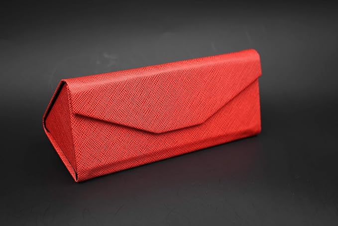 Real Sic Glasses Case for Men and Women - Magnetic Folding Hard Shell Sunglass Holder - Inspired by Solid Color