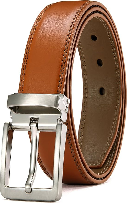 CHAOREN Mens Belt Leather - 1 3/8" Dress Belts for Men - Considerate Gift for Work Business Casual Jeans