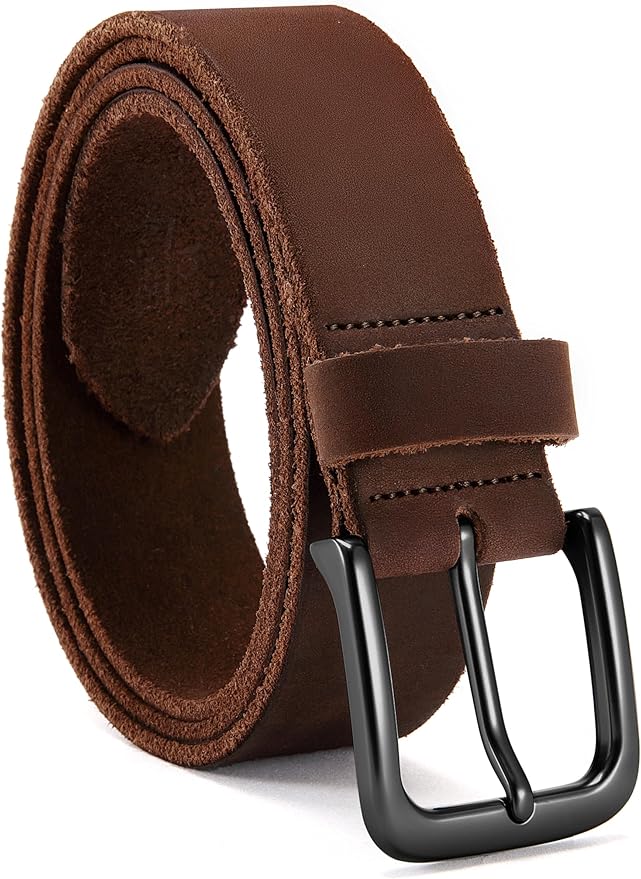 CHAOREN Full Grain Leather Belt for Men, Work Belts for Men Heavy Duty, Daily Wear for Jeans Pants