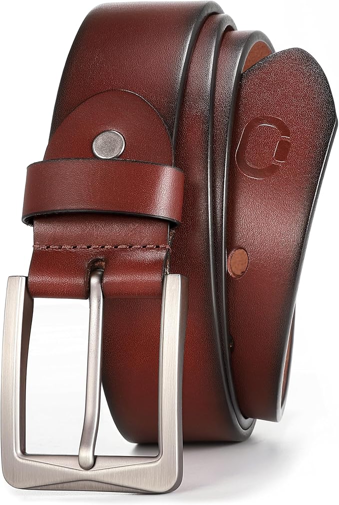 CHAOREN 1.5" Mens Belts Leather - Italian Full Grain Leather Belts - Ideal for Casul Jeans & Work Wear