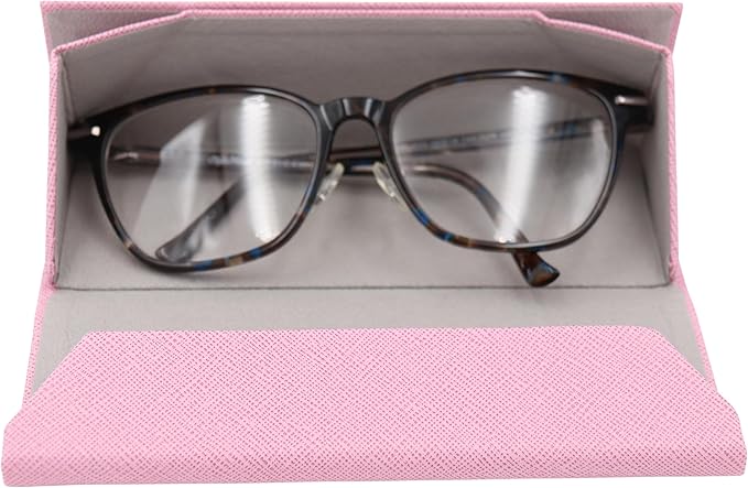 Real Sic Glasses Case for Men and Women - Magnetic Folding Hard Shell Sunglass Holder - Inspired by Solid Color