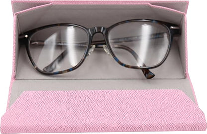 Real Sic Glasses Case for Men and Women - Magnetic Folding Hard Shell Sunglass Holder - Inspired by Solid Color