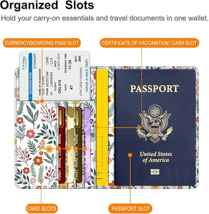 FINTIE Passport Holder, Slim Travel Wallet RFID Blocking Card Case Cover Passport Cover Protector Essentials with Credit Card Slots for Women/Men | Slim, RFID Blocking, Card Case Cover, Essentials, Credit Card Slots