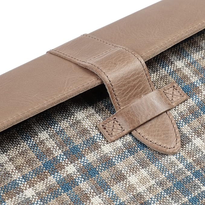LONDO Leather Sleeve Compatible with MacBook Pro 14 & Air 13-13.3 Inch (M5, M4, M3, M2, M1, Pro, Max) & iPad Pro 12.9, Premium Top Grain Leather Laptop Bag, Mink 2020 to 2026 Models