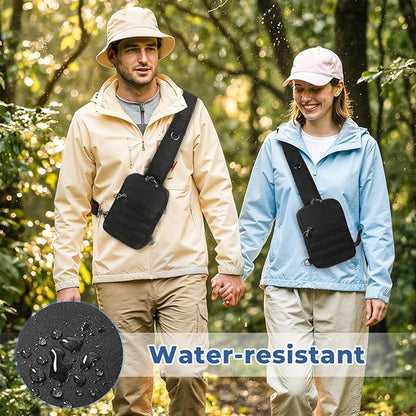 Anti Theft Sling Bag Tactical Small Shoulder Chest Crossbody Bag for Men Women with Zipper Lock RFID Blocking