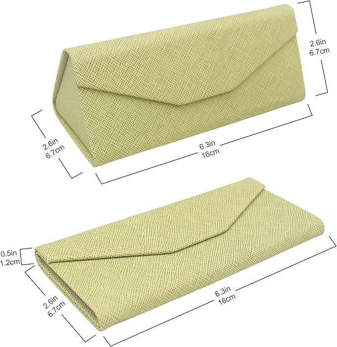 Real Sic Glasses Case for Men and Women - Magnetic Folding Hard Shell Sunglass Holder - Inspired by Solid Color